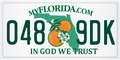 FL license plate 0489DK