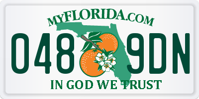 FL license plate 0489DN