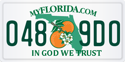 FL license plate 0489DO
