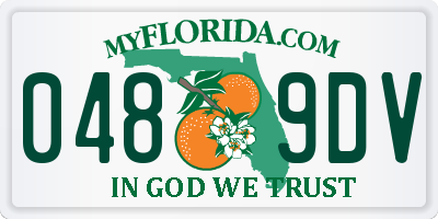 FL license plate 0489DV