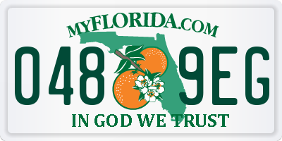 FL license plate 0489EG
