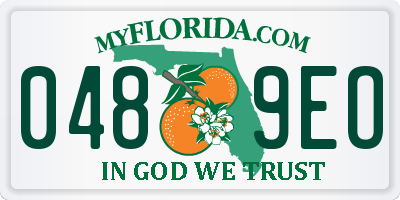FL license plate 0489EO
