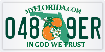FL license plate 0489ER