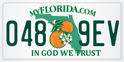 FL license plate 0489EV