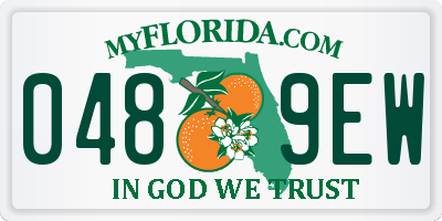 FL license plate 0489EW
