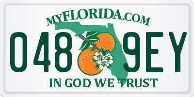 FL license plate 0489EY