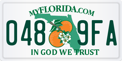 FL license plate 0489FA