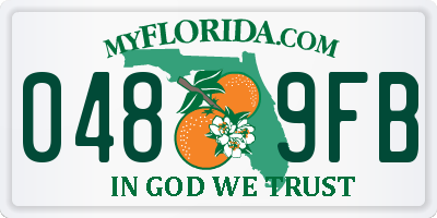 FL license plate 0489FB