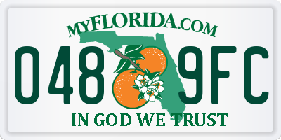 FL license plate 0489FC