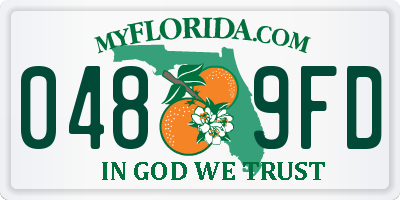 FL license plate 0489FD