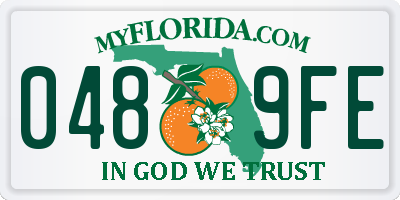 FL license plate 0489FE