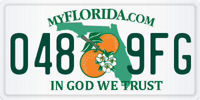 FL license plate 0489FG