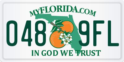 FL license plate 0489FL
