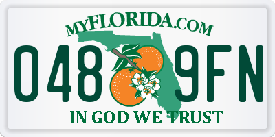 FL license plate 0489FN