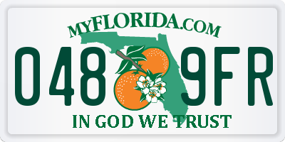 FL license plate 0489FR