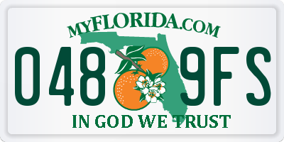 FL license plate 0489FS