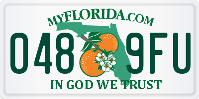 FL license plate 0489FU