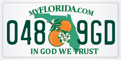 FL license plate 0489GD