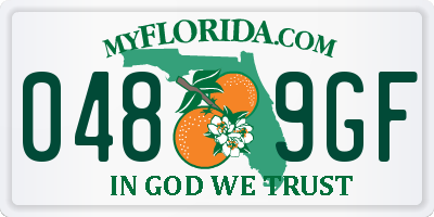 FL license plate 0489GF