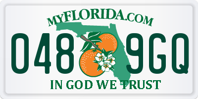 FL license plate 0489GQ