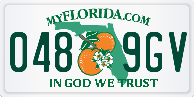 FL license plate 0489GV