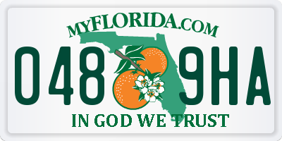 FL license plate 0489HA