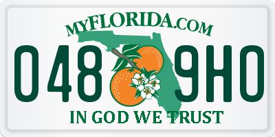 FL license plate 0489HO