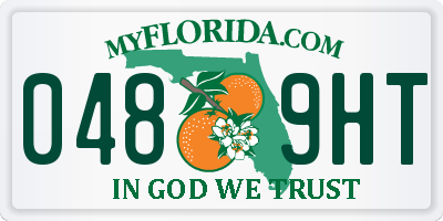FL license plate 0489HT