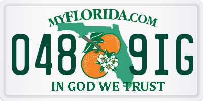 FL license plate 0489IG