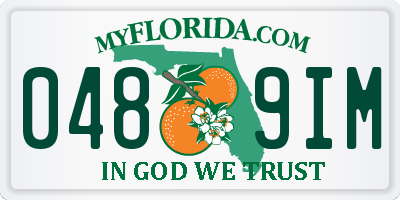 FL license plate 0489IM