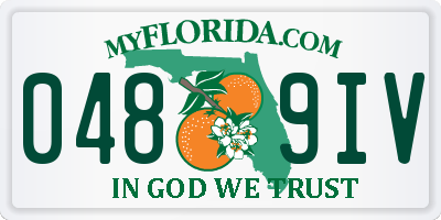 FL license plate 0489IV