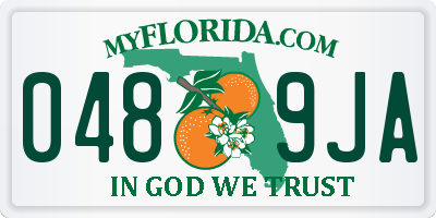 FL license plate 0489JA