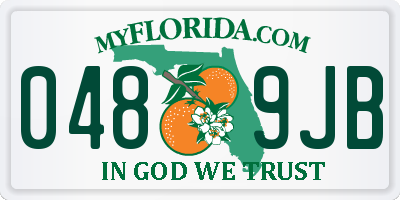 FL license plate 0489JB