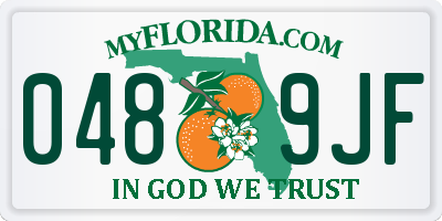FL license plate 0489JF