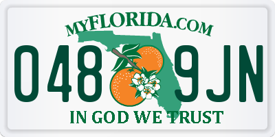 FL license plate 0489JN