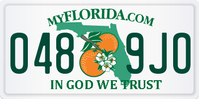 FL license plate 0489JO