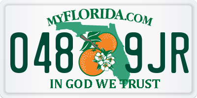 FL license plate 0489JR
