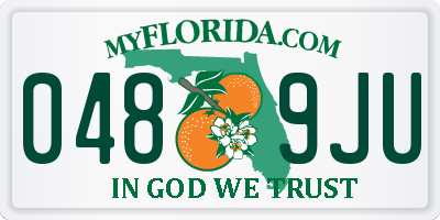 FL license plate 0489JU