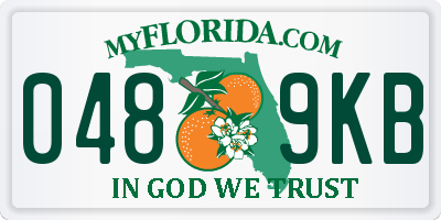 FL license plate 0489KB