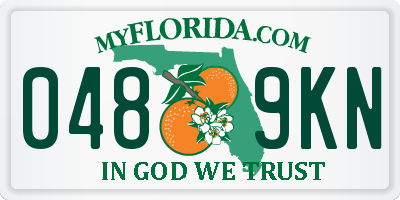 FL license plate 0489KN