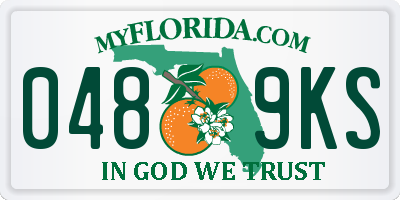 FL license plate 0489KS
