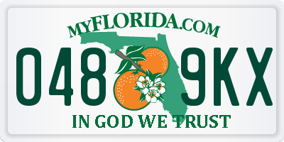 FL license plate 0489KX