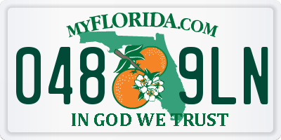 FL license plate 0489LN