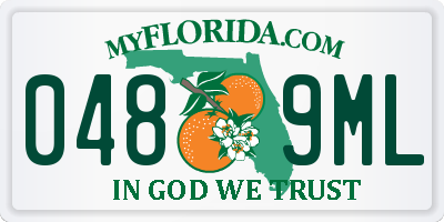 FL license plate 0489ML