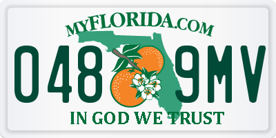 FL license plate 0489MV