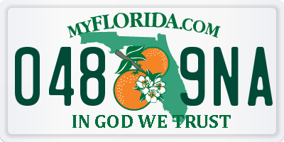 FL license plate 0489NA