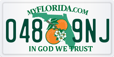FL license plate 0489NJ