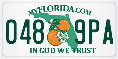 FL license plate 0489PA
