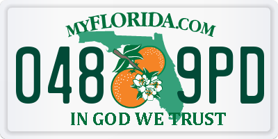 FL license plate 0489PD