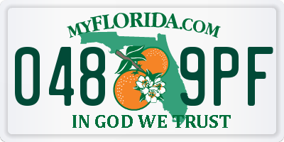 FL license plate 0489PF
